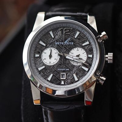 スポーツスタイルメンズ 隕石時計 30mm 隕石ダイヤルガン 石灰色の水晶